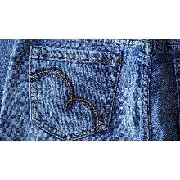 Bongo Jeans Size 5 Fearless Low Rise Heart Pocket Stretch Distressed Y2K? - Picture 12 of 16